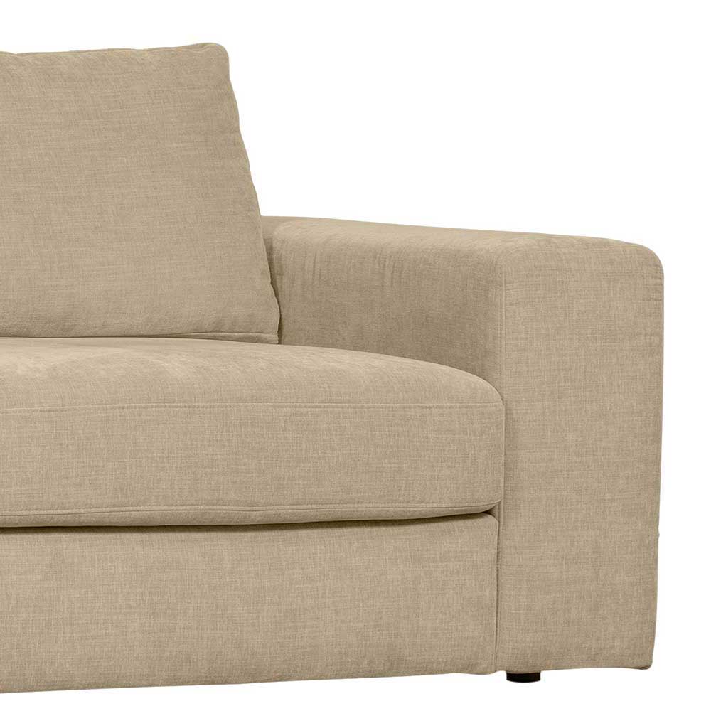 Modernes Modulsofa Pilamonia in Beige mit drei Sitzplätzen