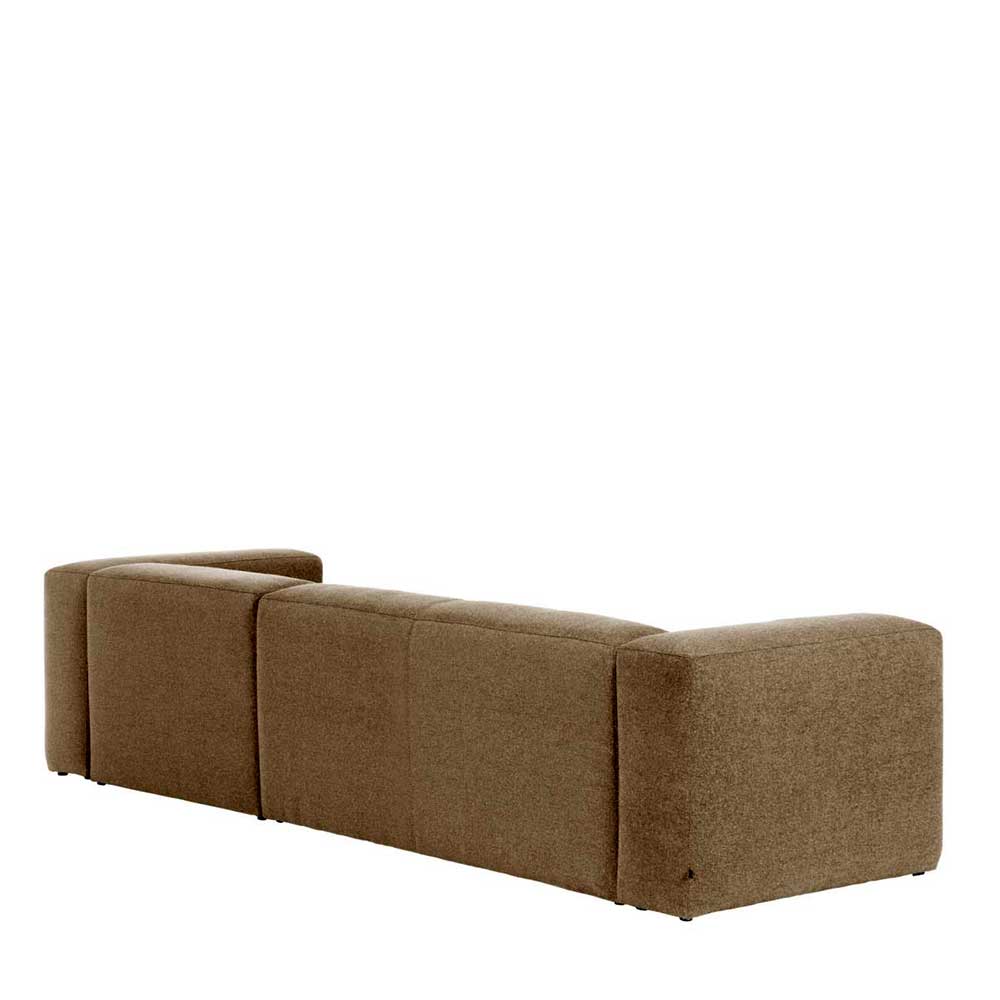 Couchlandschaft Canida in Beige aus Chenillegewebe