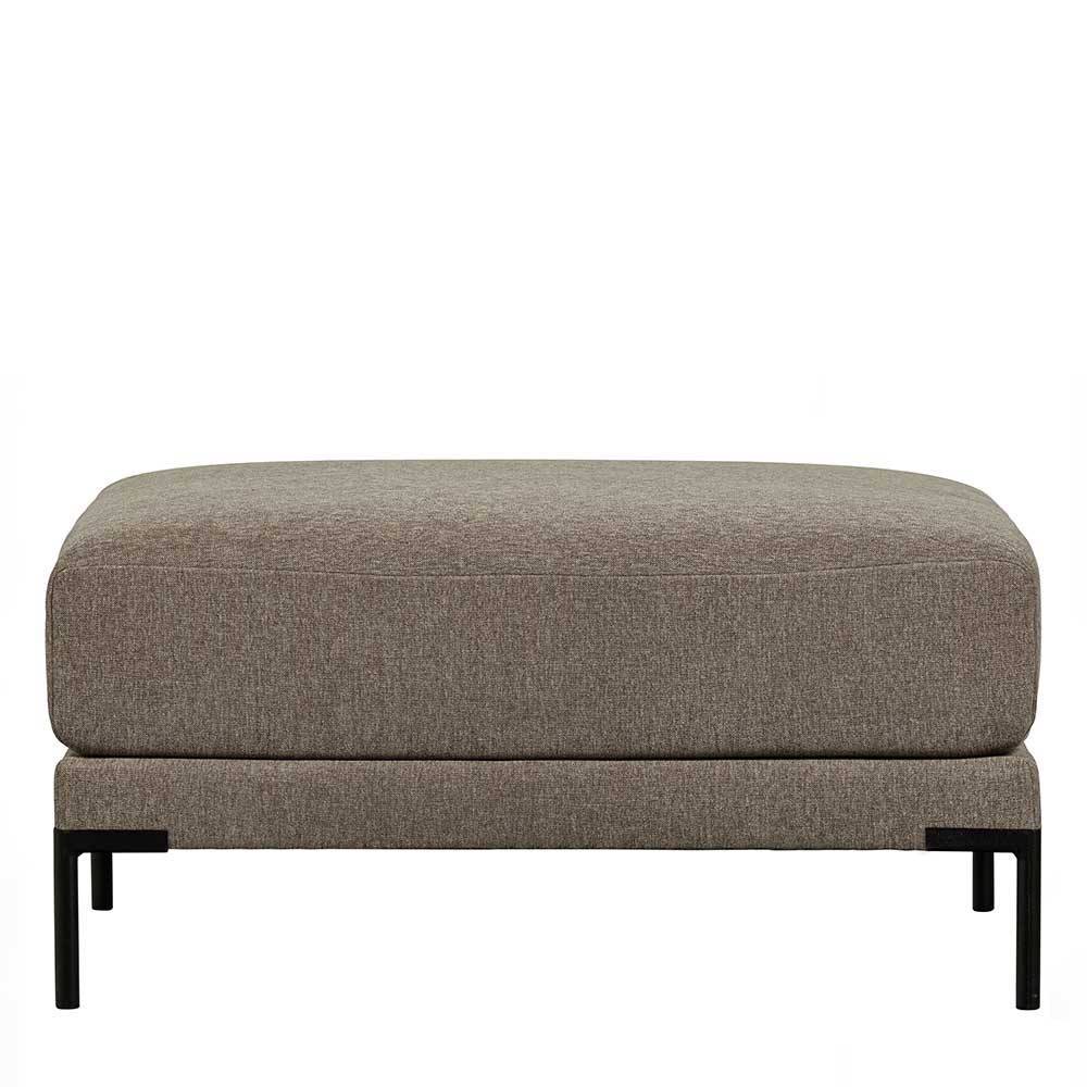 Modulares Sofa Udjaca in Taupe und Schwarz mit fünf Sitzplätzen