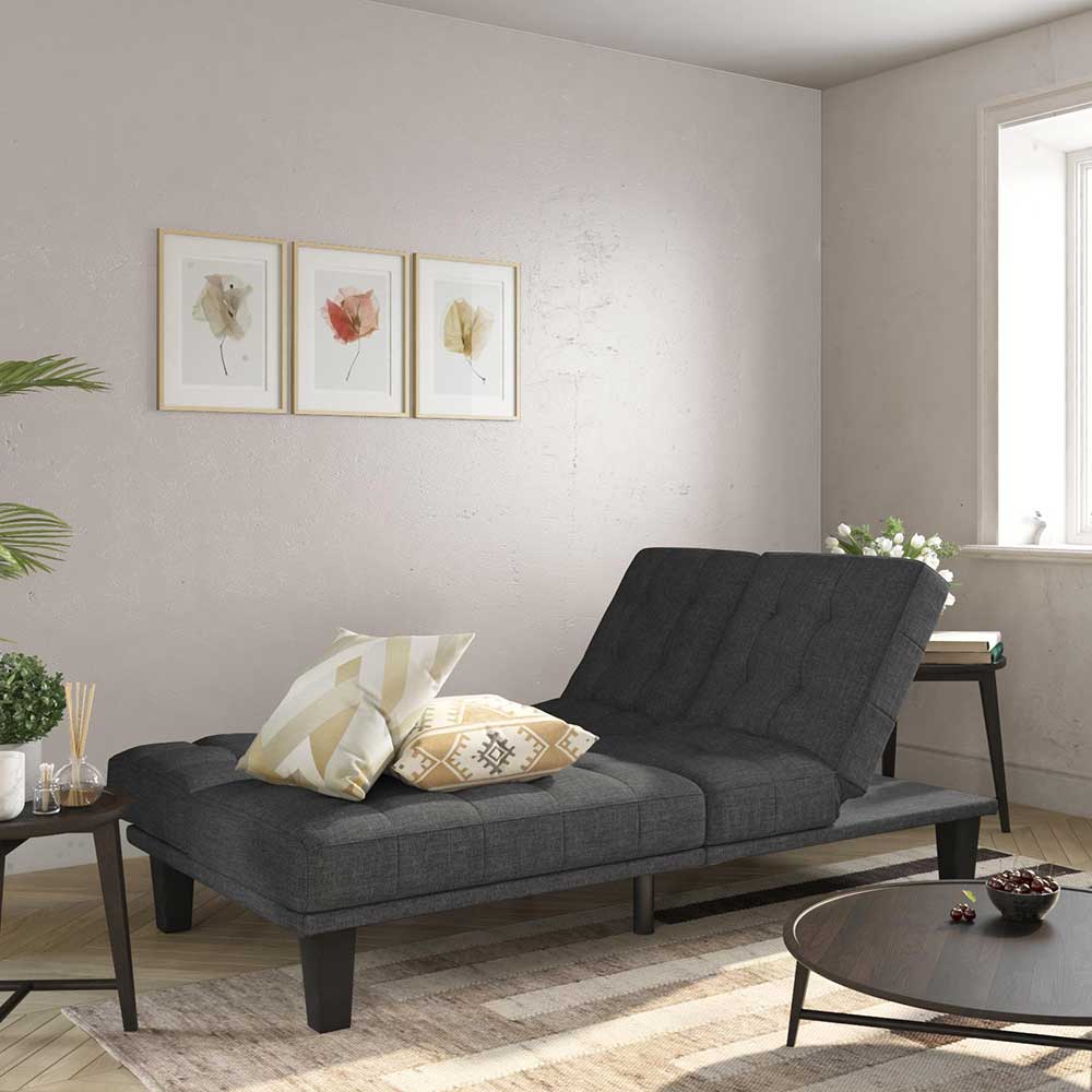 Graues Doppelschlafsofa Faith 185 cm breit und 95 cm tief