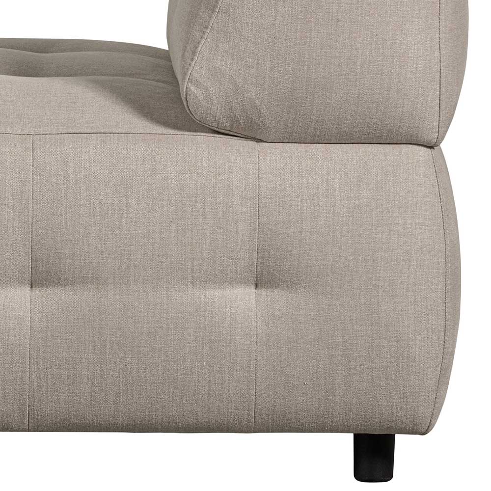 Hellgraues Flachgewebe Sofa Element Cracks in modernem Design 90 cm breit