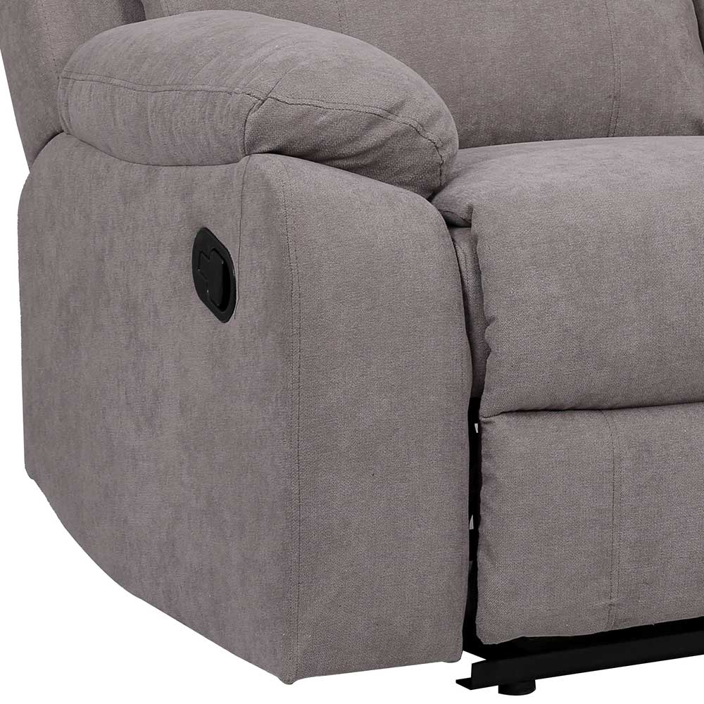 3 Sitzer Relaxcouch Laguera in Grau mit Taschenfederkern