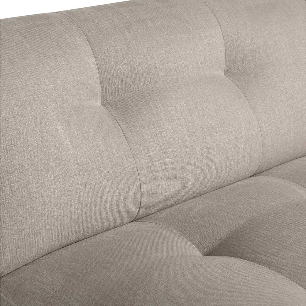 Hellgraues Flachgewebe Sofa Element Cracks in modernem Design 90 cm breit