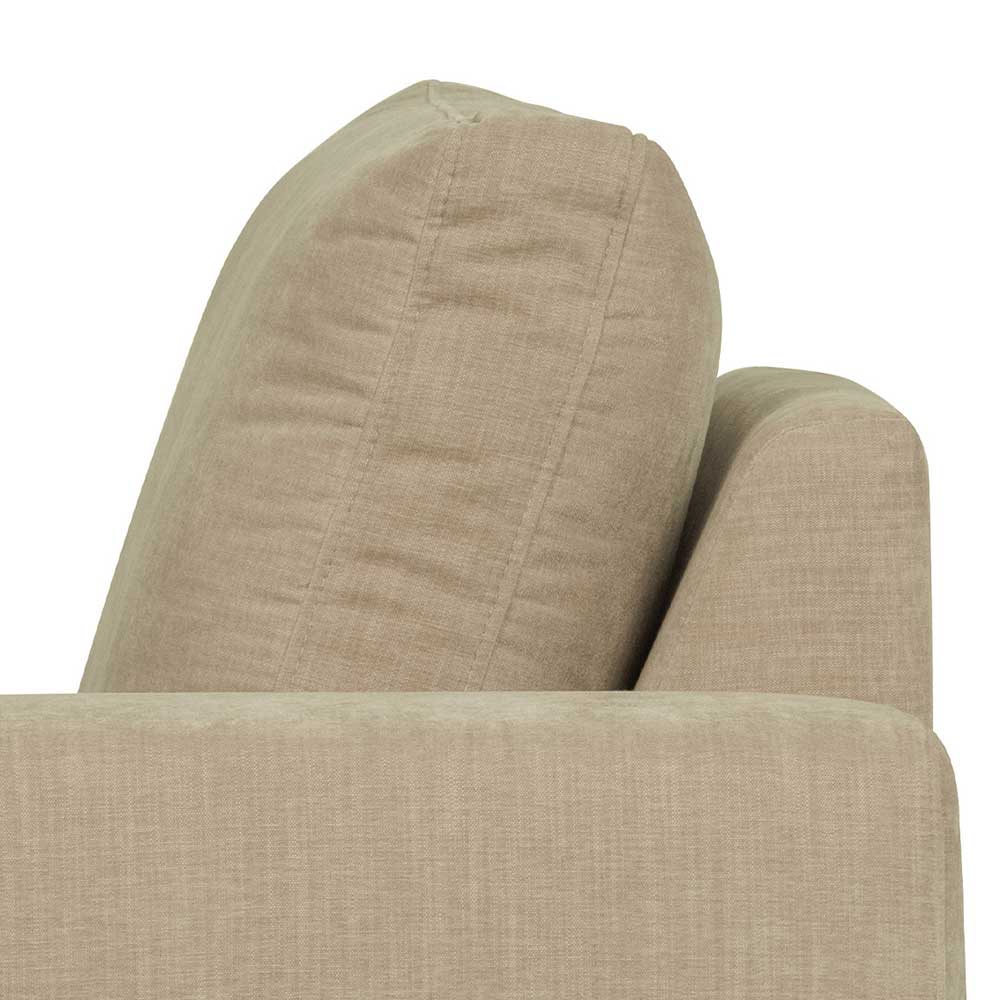 Sofa Element mit Armlehne rechts Pilamonia in Beige aus Webstoff