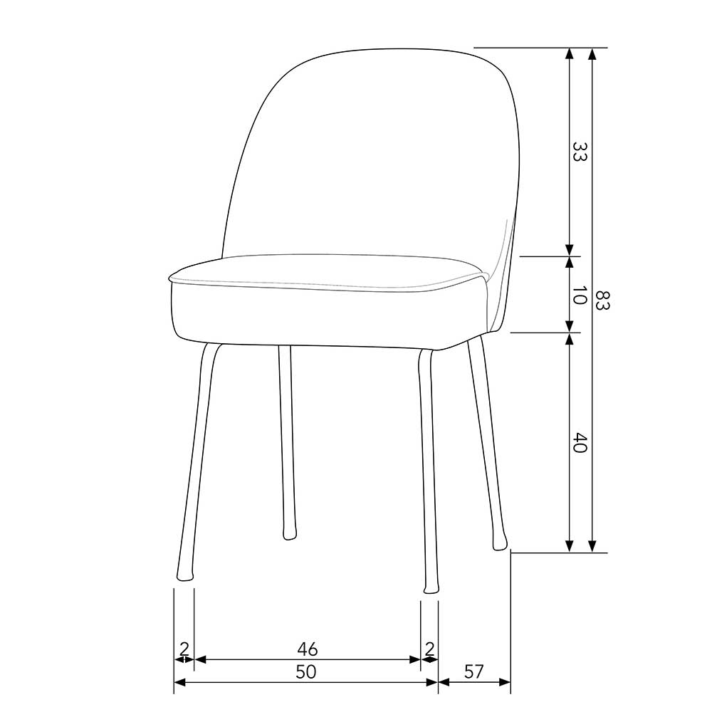 Geblümte Stühle Wroniko aus Samt mit Gestell aus Metall (2er Set)