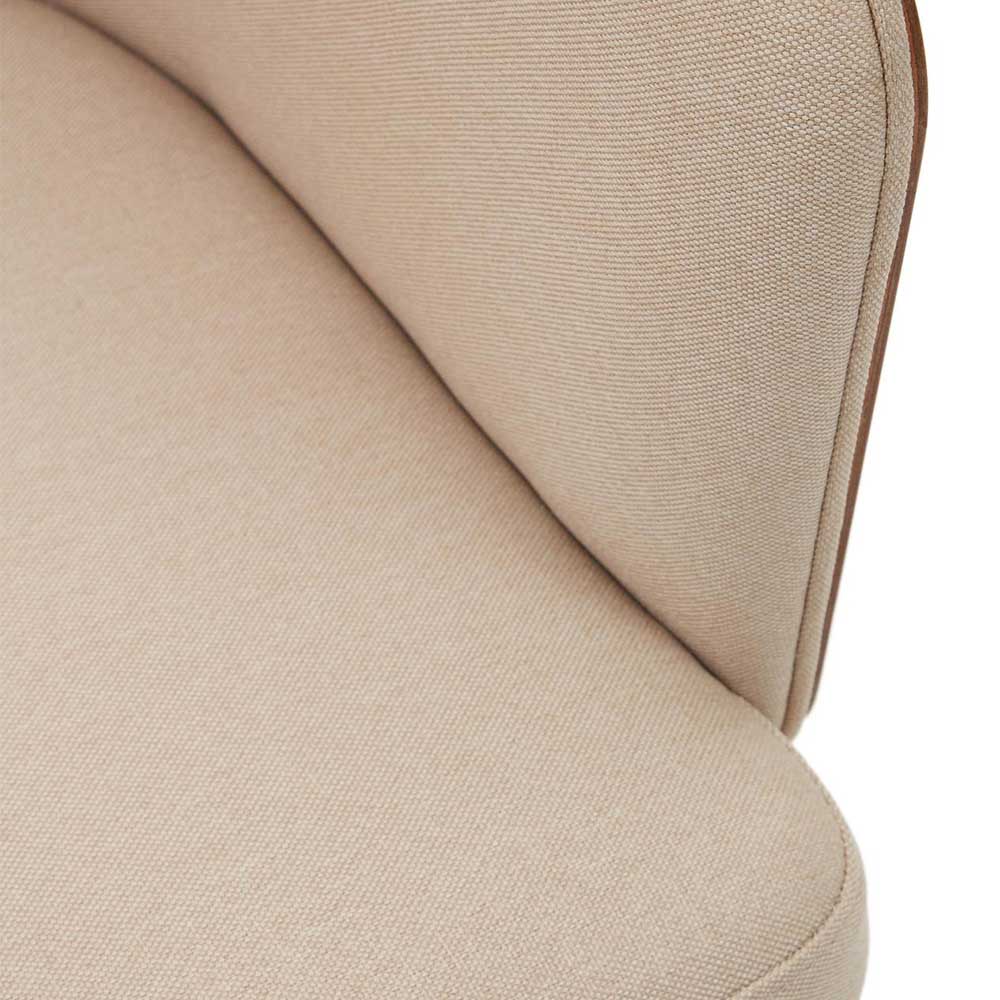 Design Schreibtischsessel Eloreenas in Beige mit Esche Furnier Rücken