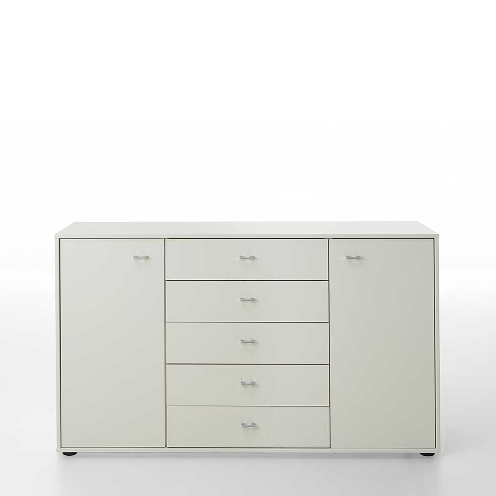 Sideboard Uberaba in Weiß lackiert 140 cm