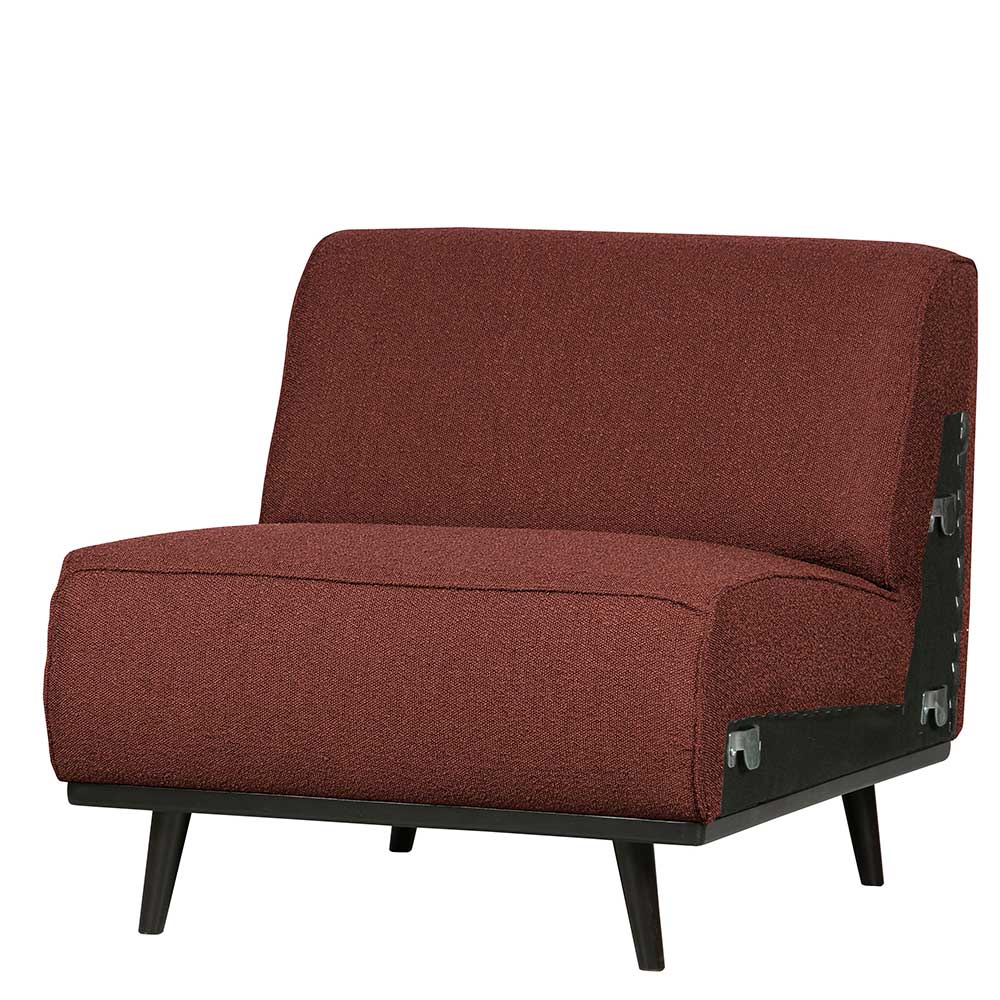 Modulsofa Element Ricarda in Kastanienfarben aus Boucle Stoff