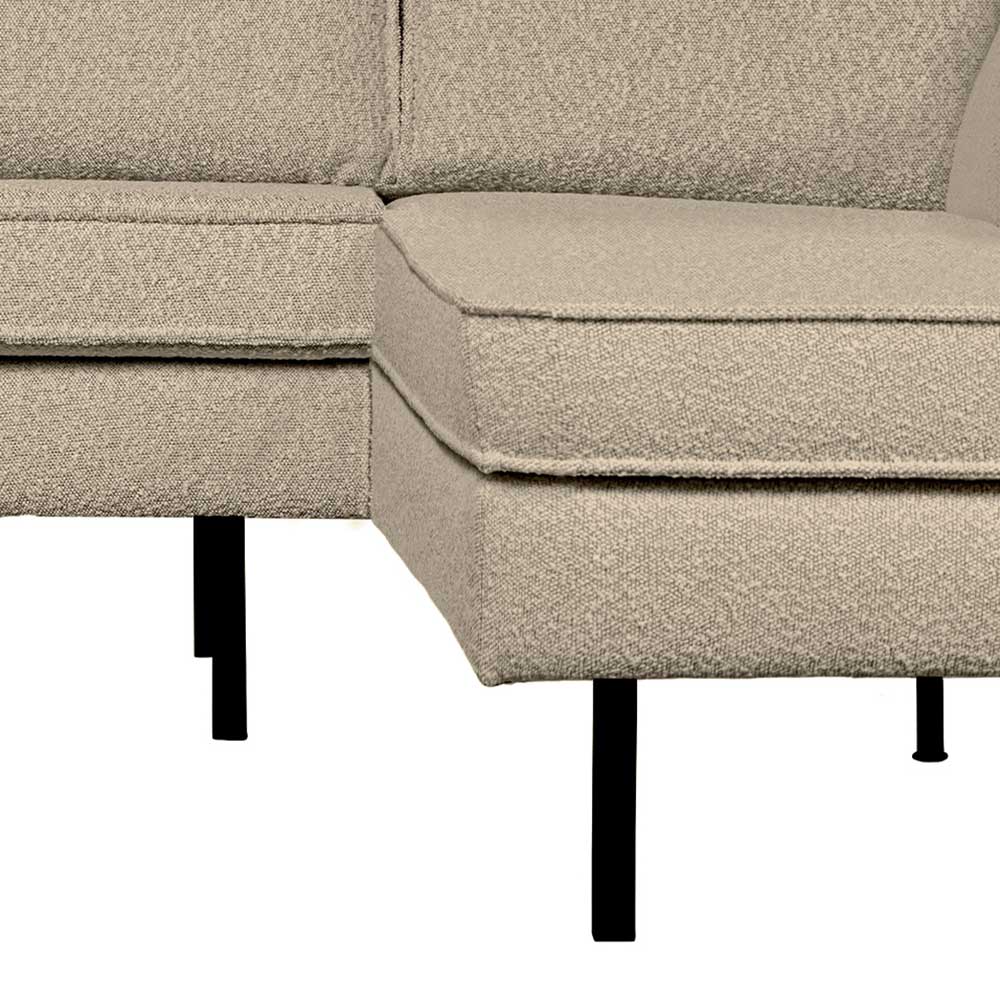 Modernes Ecksofa Catanias in Beige mit Fußgestell aus Metall