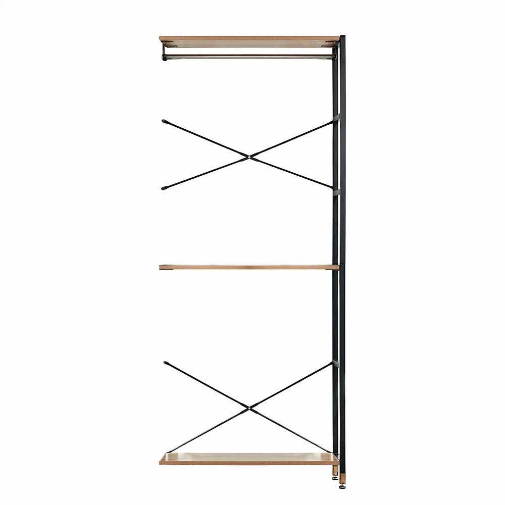 Ankleidezimmer Garderobe Roswito im Industry und Loft Stil 210 cm hoch