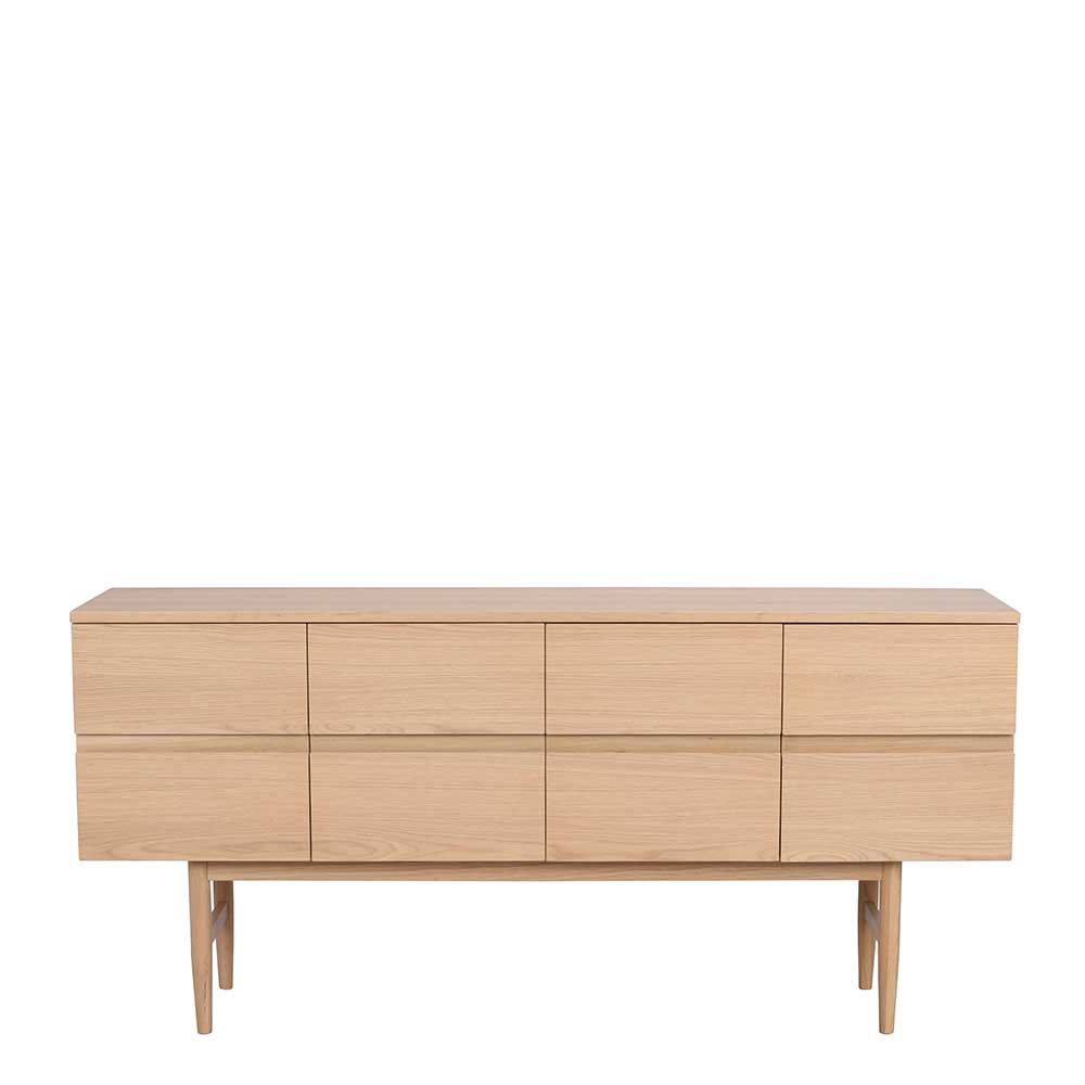 Helles Sideboard Roscha im Skandi Design mit 4 Soft Close Türen