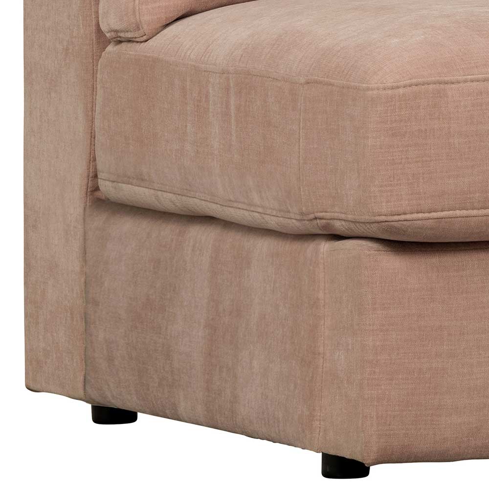 Modulsofa Abschluss Element rechts Oktamian in Rosa aus Webstoff