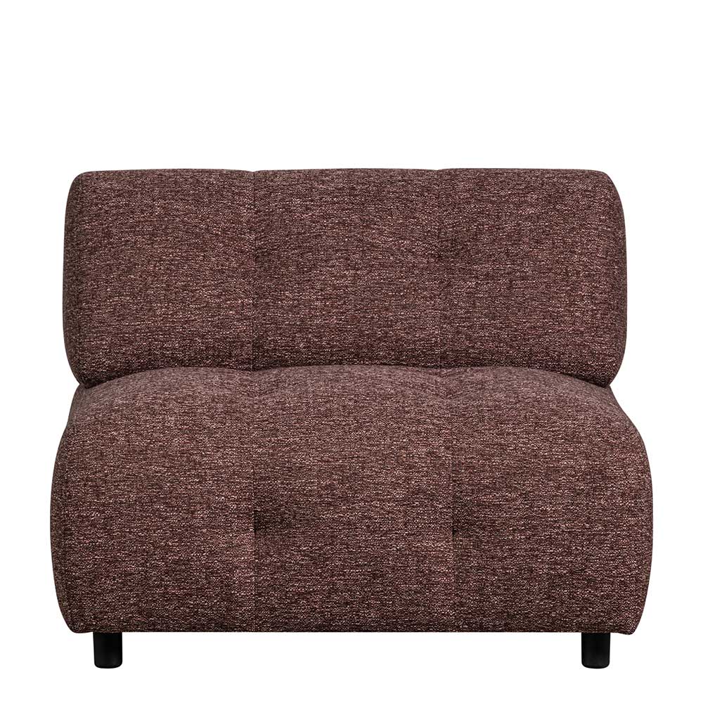 Modulares Couch Element Rasfera in Mauve aus Strukturstoff 90 cm breit