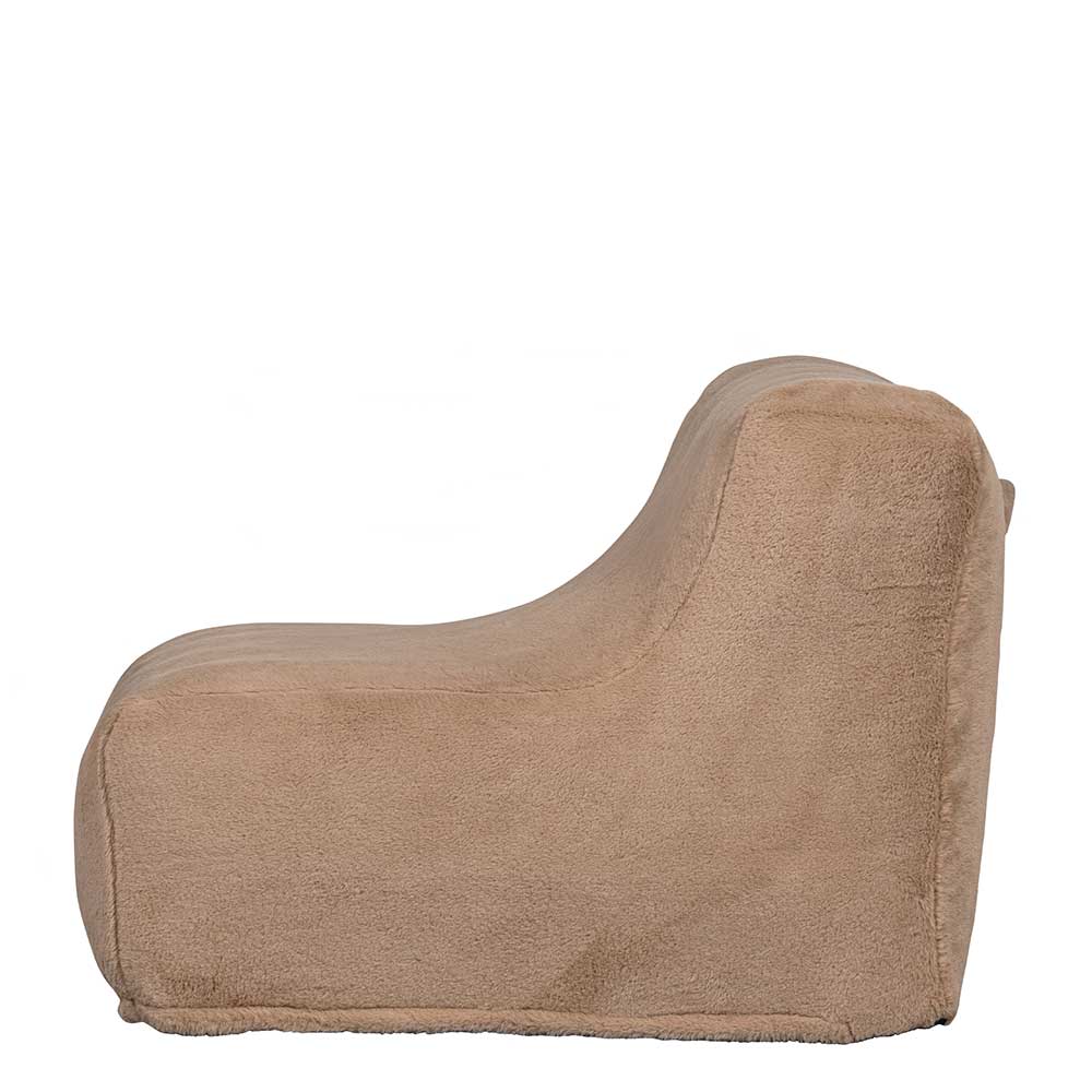 Aufblasbare Sessel Endry in Beige aus Webplüsch (2er Set)