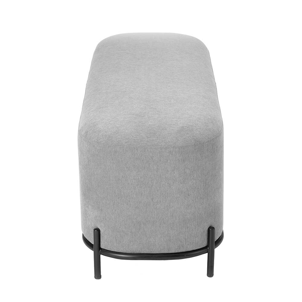 Sitzpouf Luzern in Grau Webstoff modern