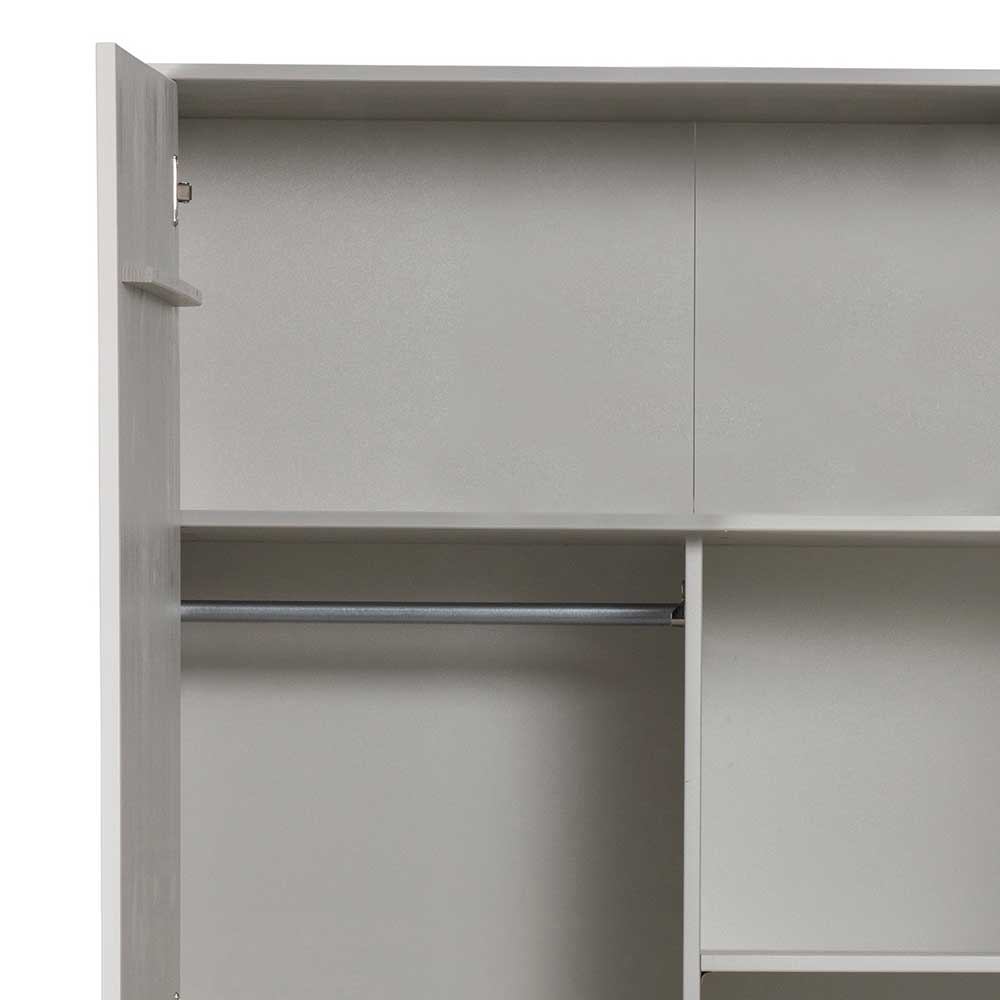 Skandi Design Dielenschrank Novelya in Grau 195 cm hoch