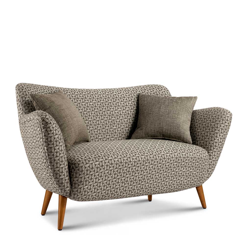 Zweisitzer Sofa Loytami im Retrostil 142 cm breit - 75 cm tief