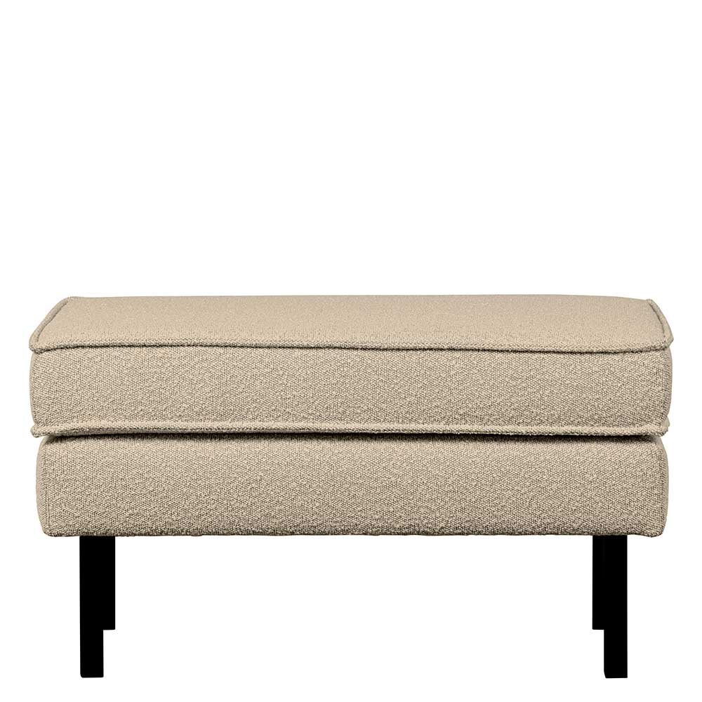 Retrostil Polsterhocker Catanias in Beige Boucle 84 cm breit