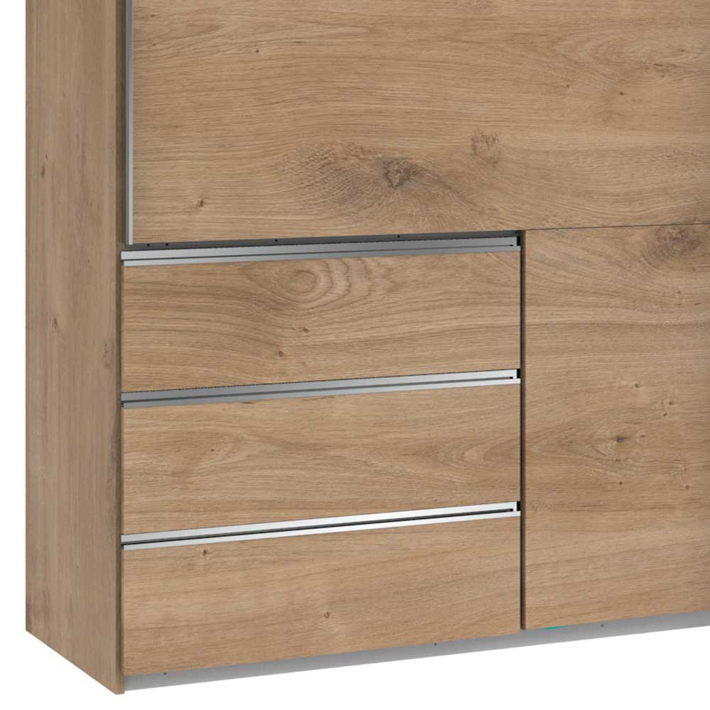 Schiebetürenschrank 250 cm Grenvana mit drei Schubladen Made in Germany