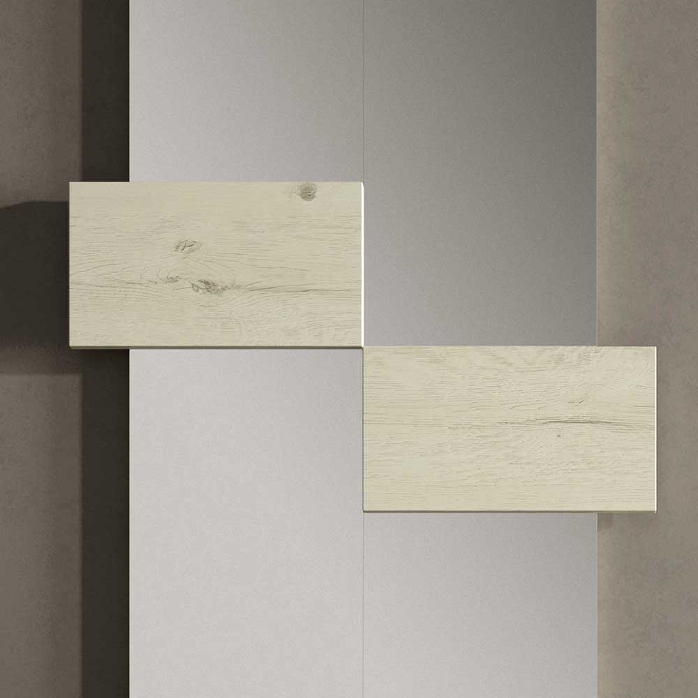 Design Flurmöbel Set Colin in Creme Weiß für Wandmontage (zweiteilig)