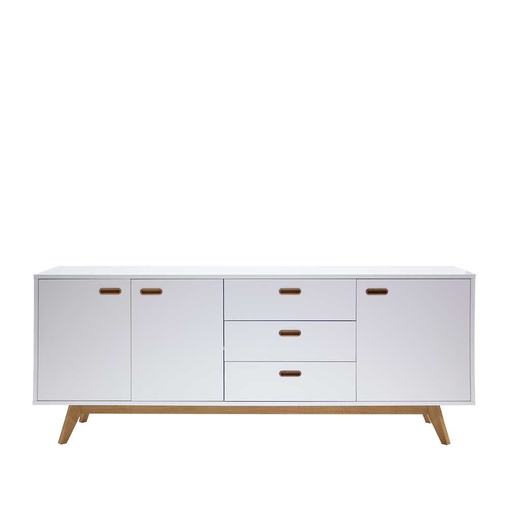 Esszimmer Sideboard Avronata in Weiß Eiche 200 cm breit