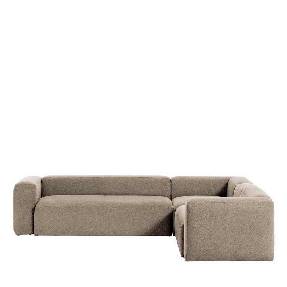 Wohnzimmercouch Blane in L Form Bezug Beige