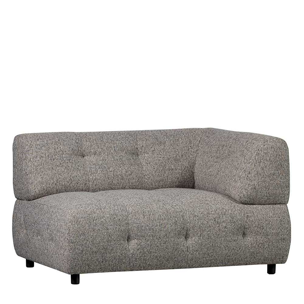 Modernes Modularsofa Kyperia in Graubraun meliert aus Strukturstoff