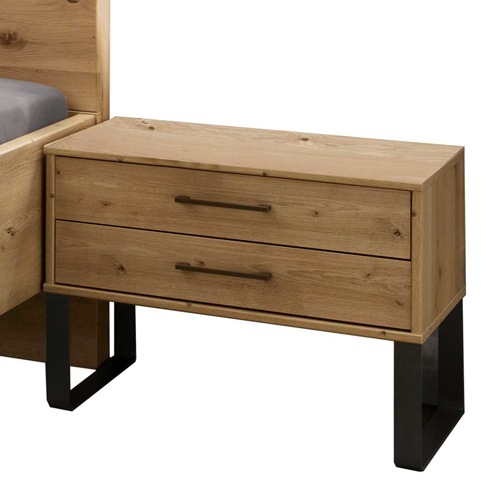 Doppelbett Kosra im Industrie und Loft Stil mit 180 cm Breite