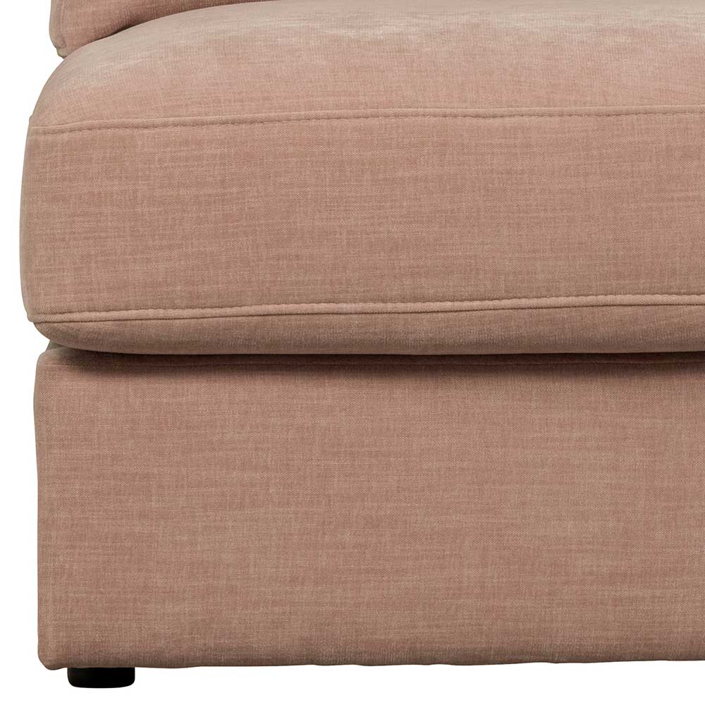 Modulsofa Abschluss Element rechts Oktamian in Rosa aus Webstoff