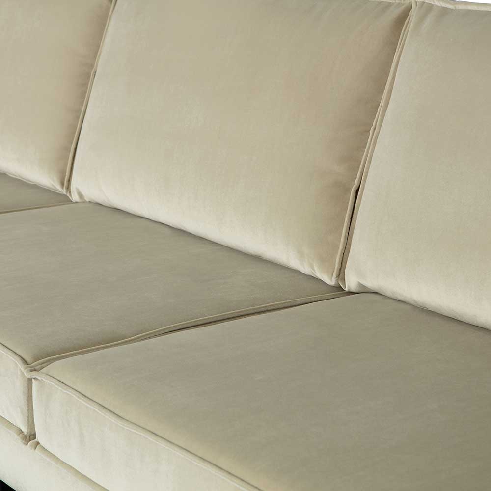 Dreisitzer Sofa Vien 277 cm breit mit Fußgestell aus Metall