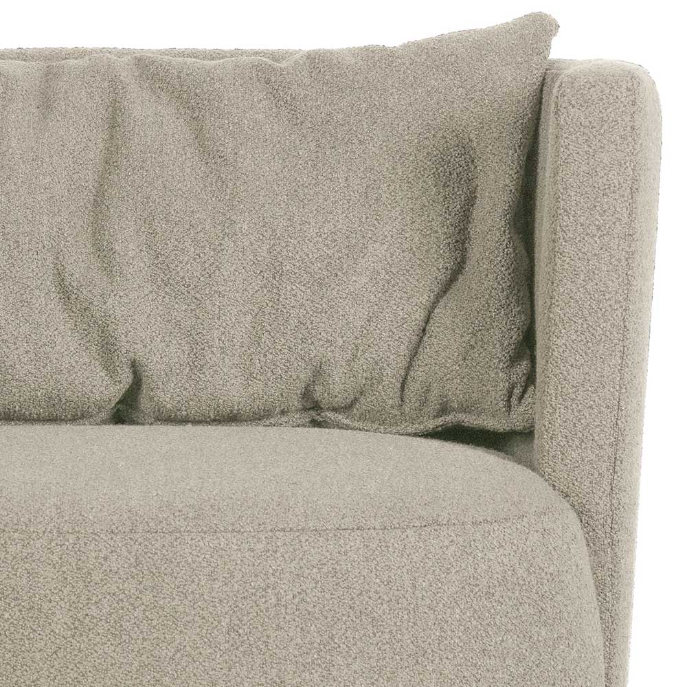 Design Polstersessel Antonida in Beige Boucle-Stoff mit 45 cm Sitzhöhe