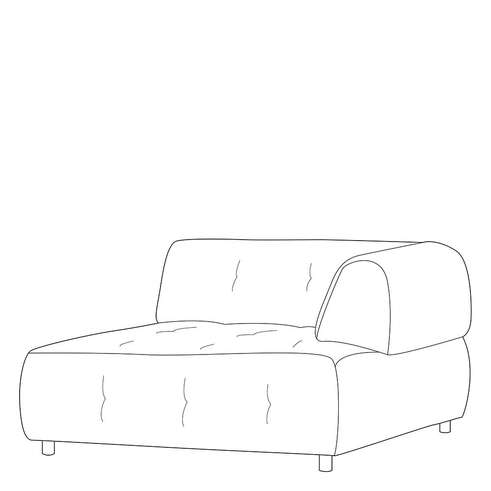 Sofa Element Blassgrün Zitalian in modernem Design aus Flachgewebe