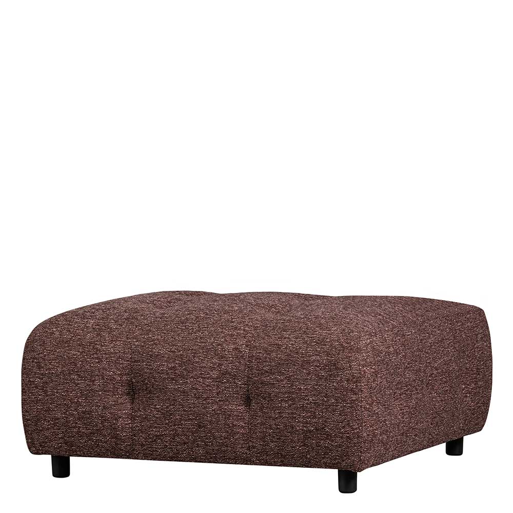 Couchhocker für Modulsofa Rasfera in Mauve meliert aus Strukturstoff