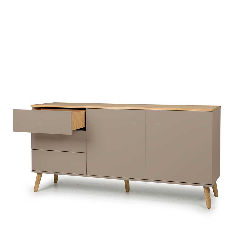 Esszimmersideboard Durioscos in Taupe und Eichefarben