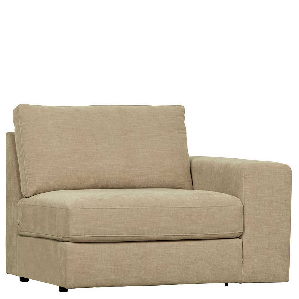 Sofa Kombination Pilamonia mit fünf Modulen in Beige Webstoff