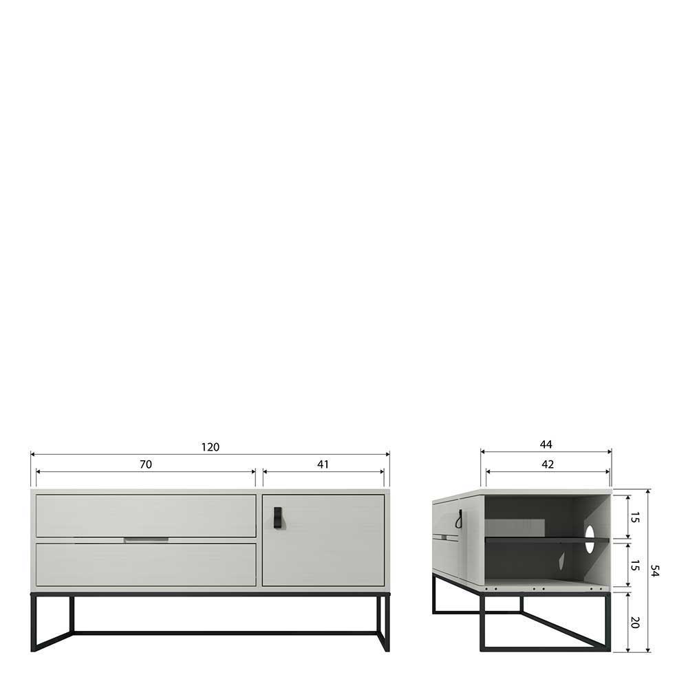TV Board Emplova mit Schubladen und einer Tür