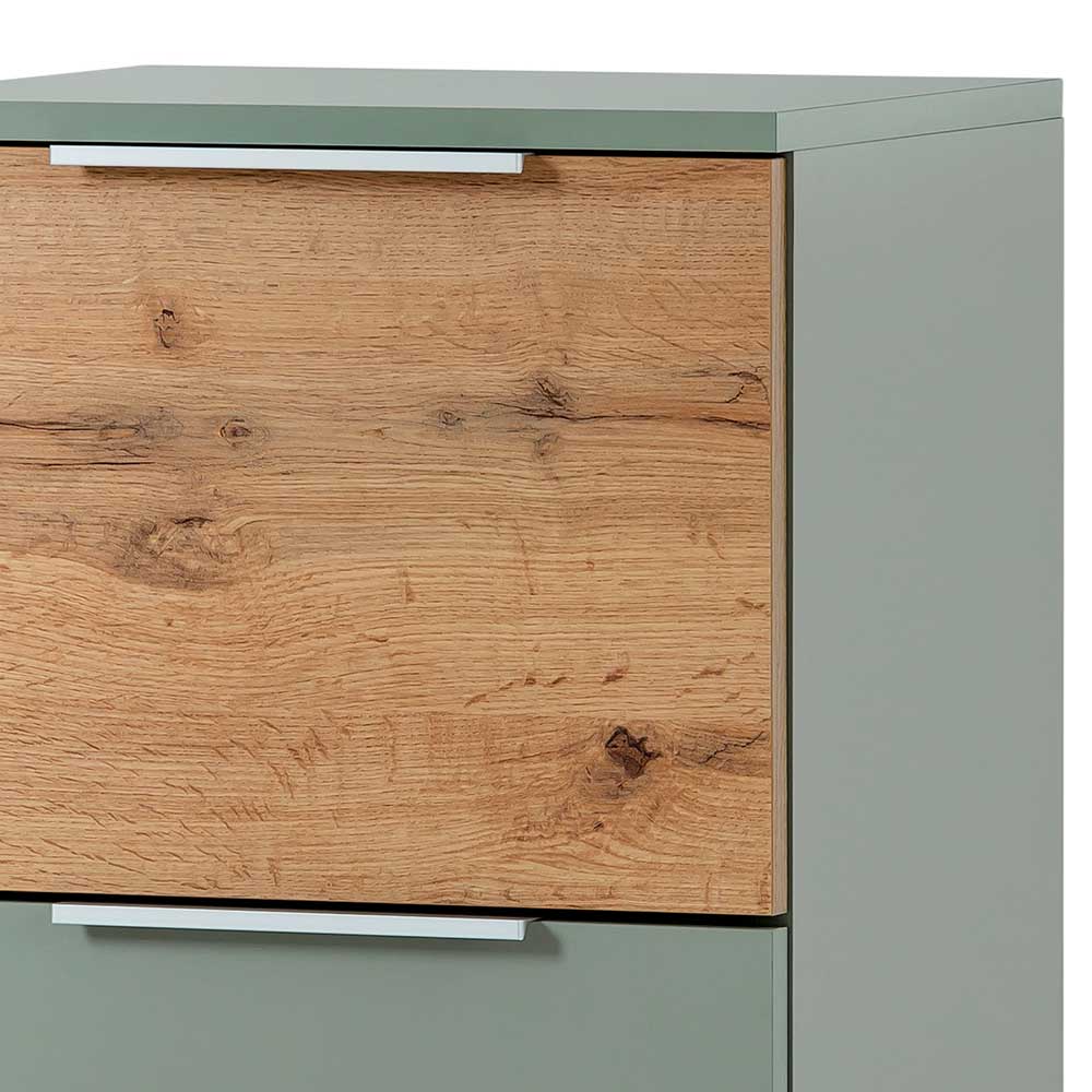 Badseitenschrank Loenie mit einer Schublade im Skandi Design