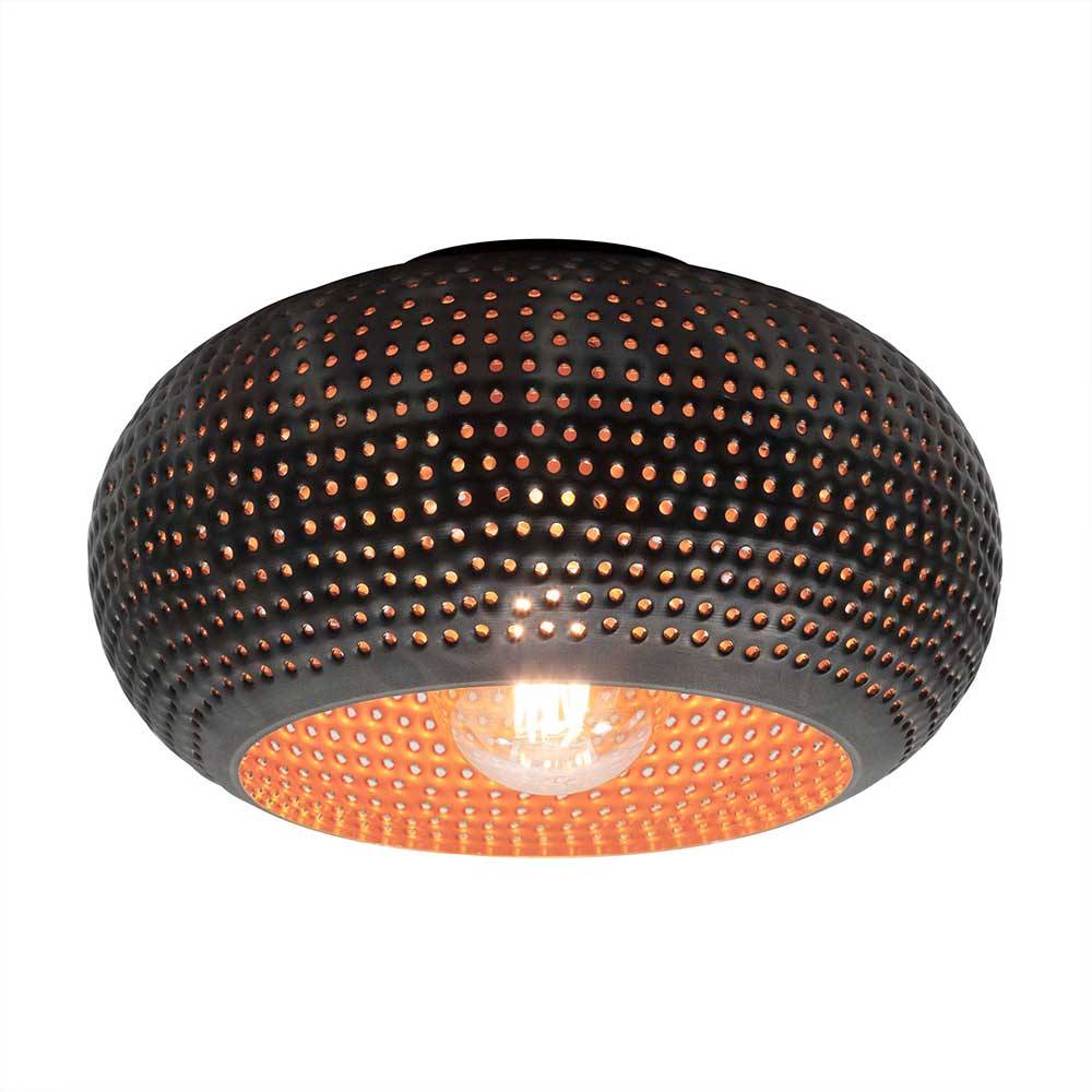 Deckenlampe Vlacondra mit Lochmuster im Industry und Loft Stil