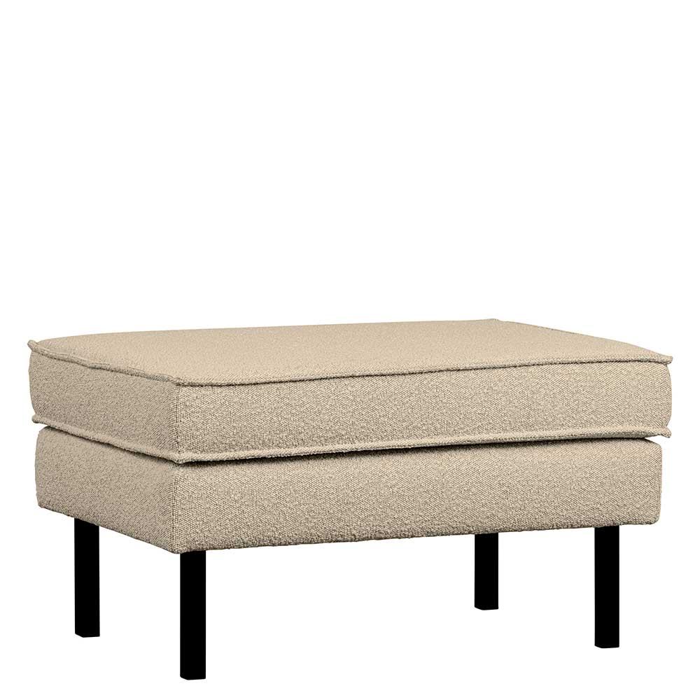 Retrostil Polsterhocker Catanias in Beige Boucle 84 cm breit