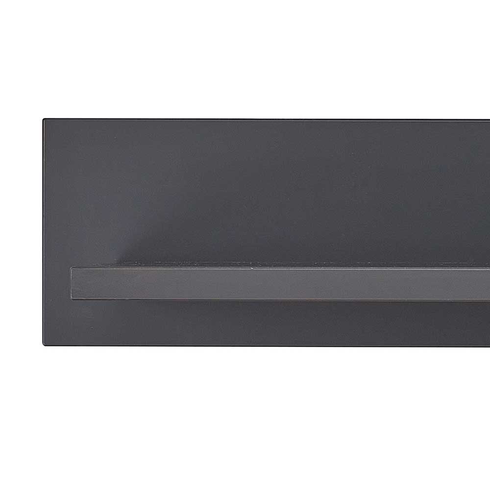 Schwarzes Wand Regal Havoi 120 cm breit in modernem Design