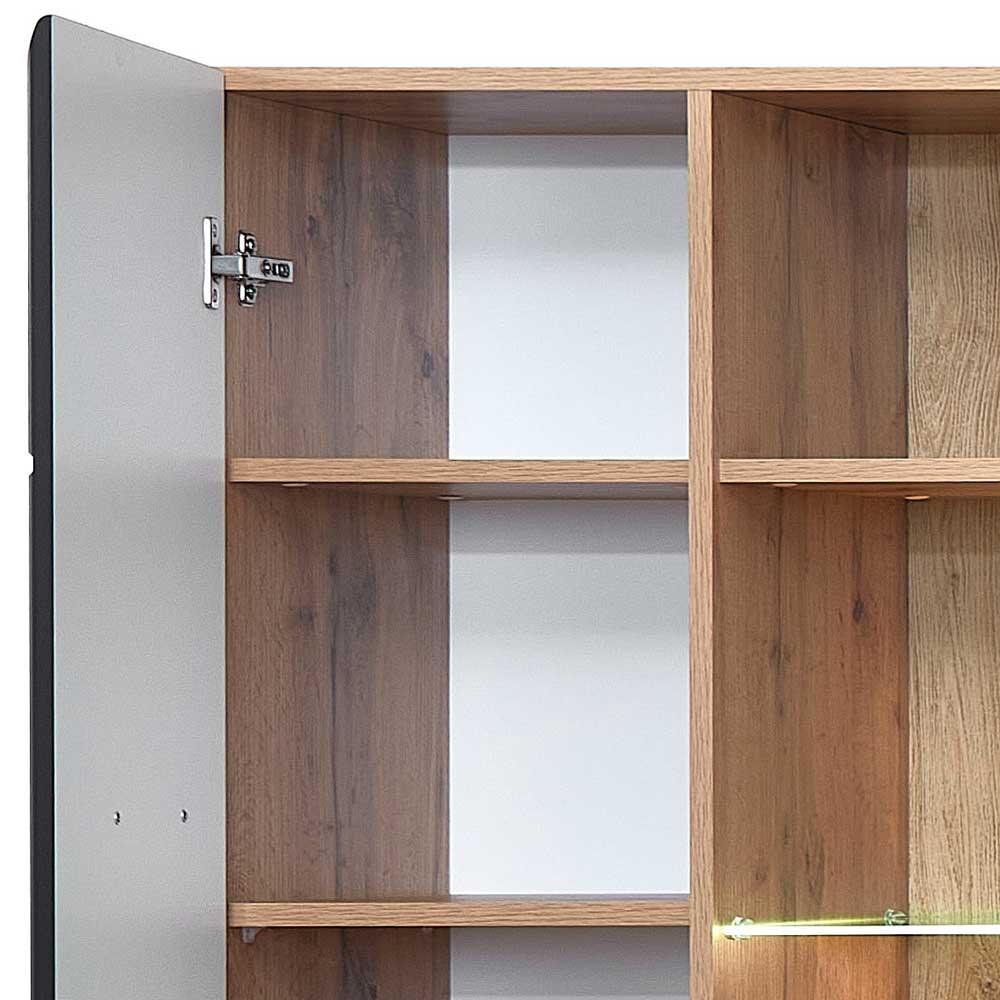 Wohnzimmervitrinenschrank Beldar 208 cm hoch in modernem Design