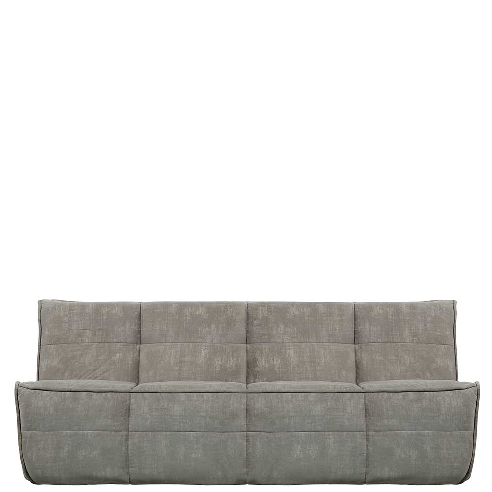 Dreisitzer Sofa Sedcory in Grau Samt 210 cm breit