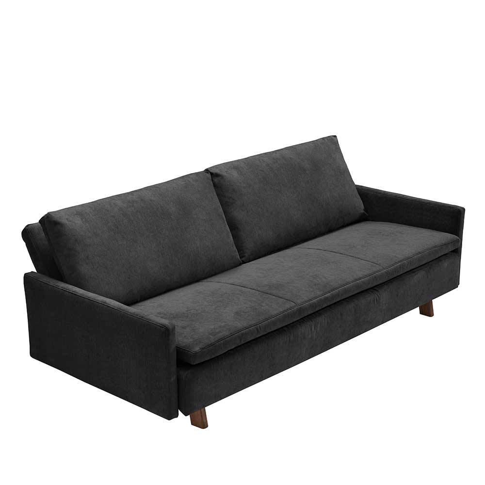 Sofa Lamezzan in Schwarz mit Rücken Klappmechanik