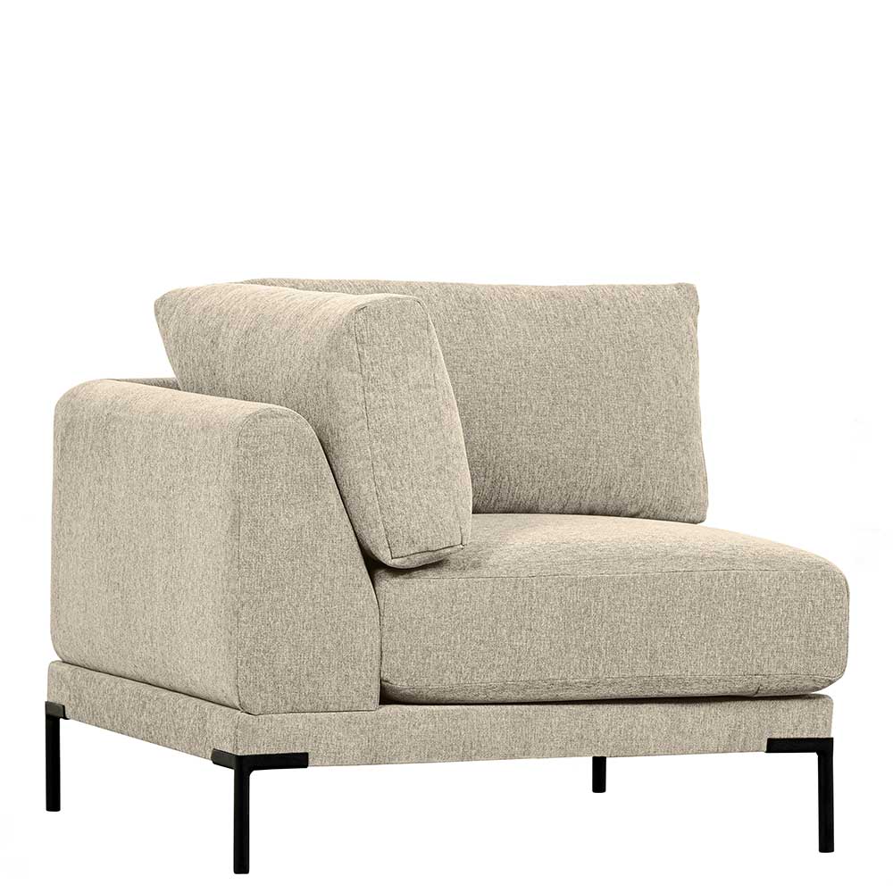 Eckelement Modul Sofa Imdyano in Beige mit Vierfußgestell aus Metall