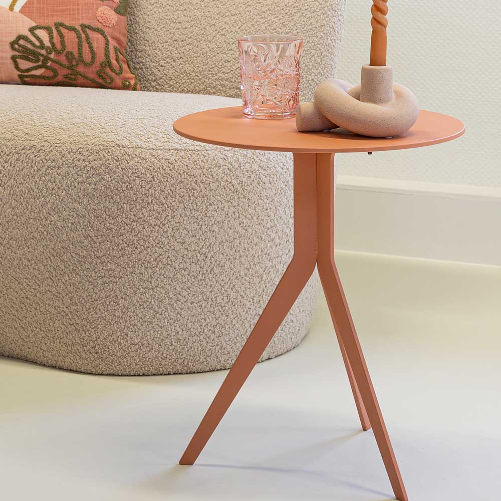 Beistelltischchen Camana in Terracotta im Skandi Design