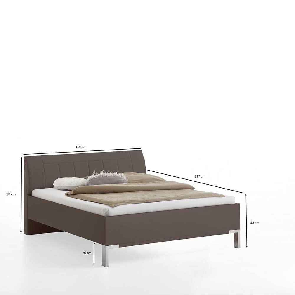 Doppelbett Boplaroma in Braun in modernem Design