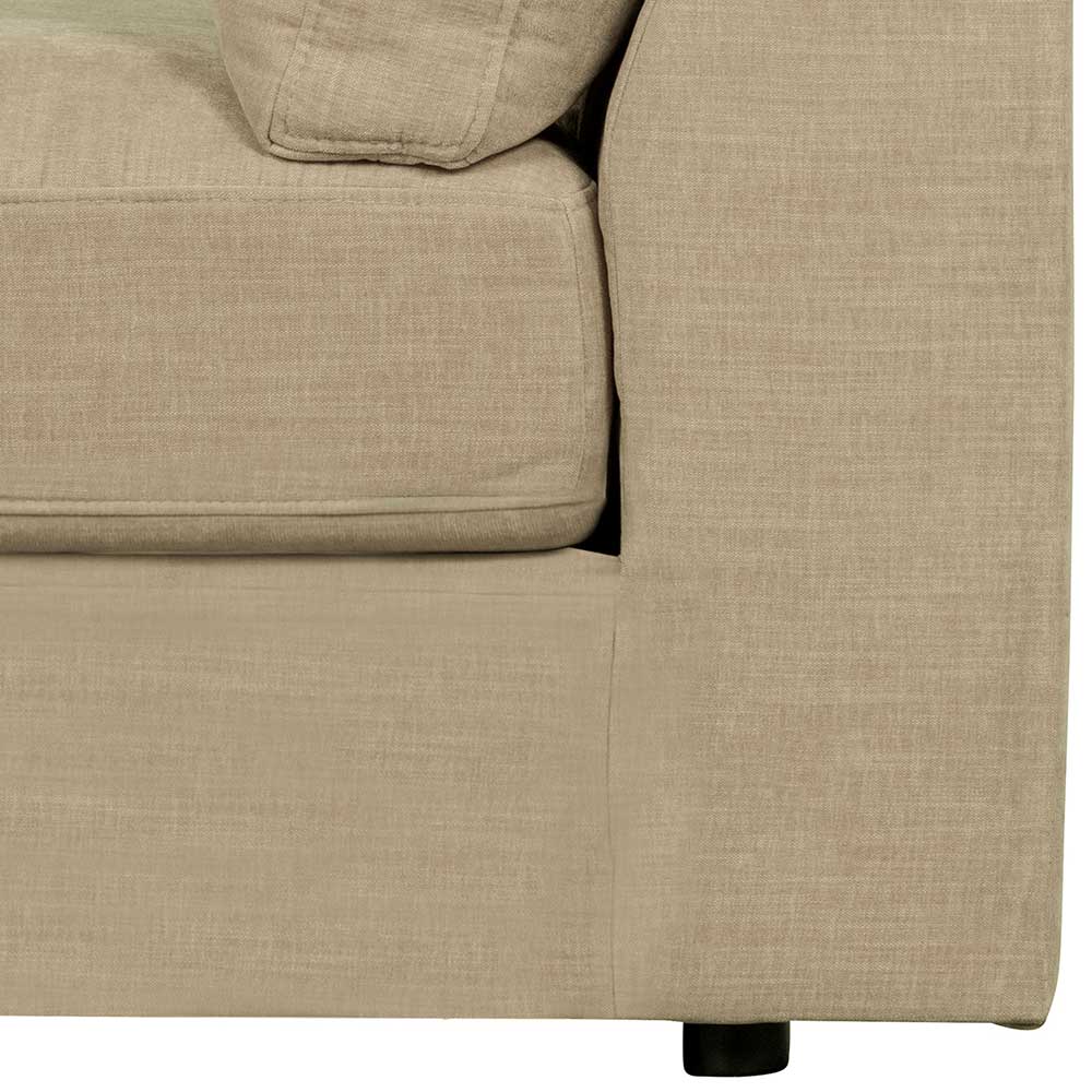 Modulsofa Abschluss Element links Pilamonia in Beige 44 cm Sitzhöhe