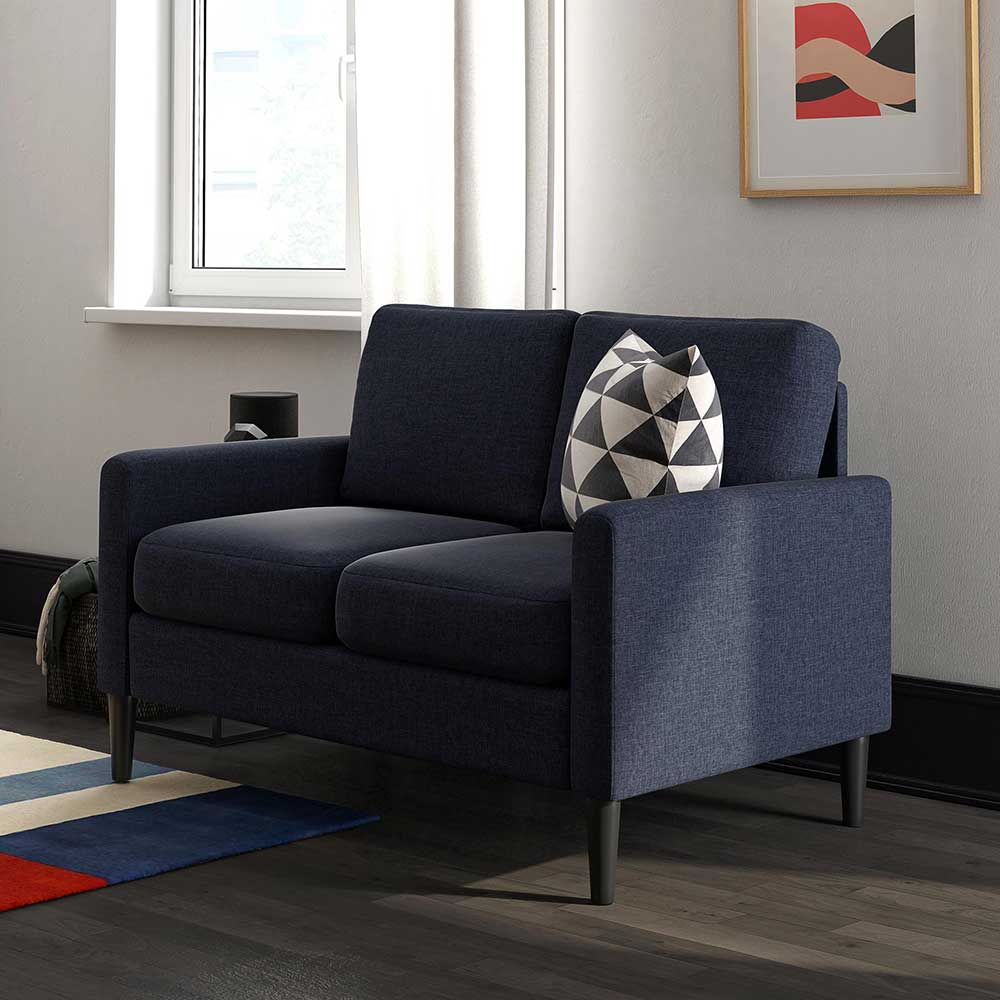 Dunkelblaues Sofa Helinde mit zwei Sitzplätzen 162 cm breit