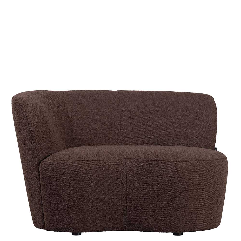 Boucle Einsitzer Sofa Urezzas in Braun im Skandi Design