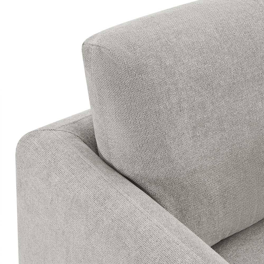 Ecksofa Ofelia in Hellgrau im Skandi Design